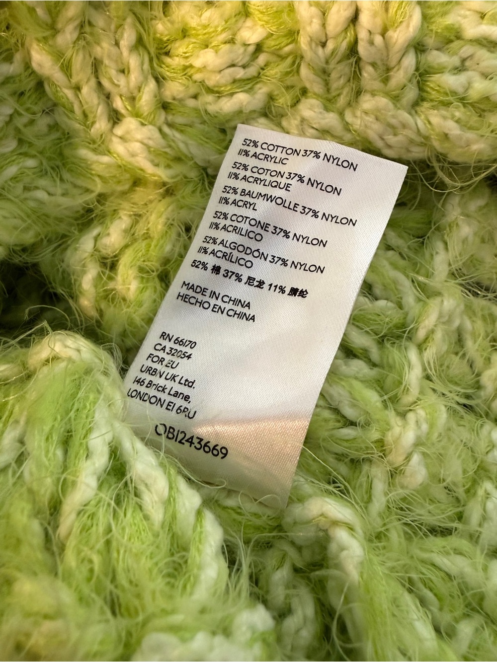 Free People Neon Lime Cropped Turtleneck Sweater - Picture 3 of 9